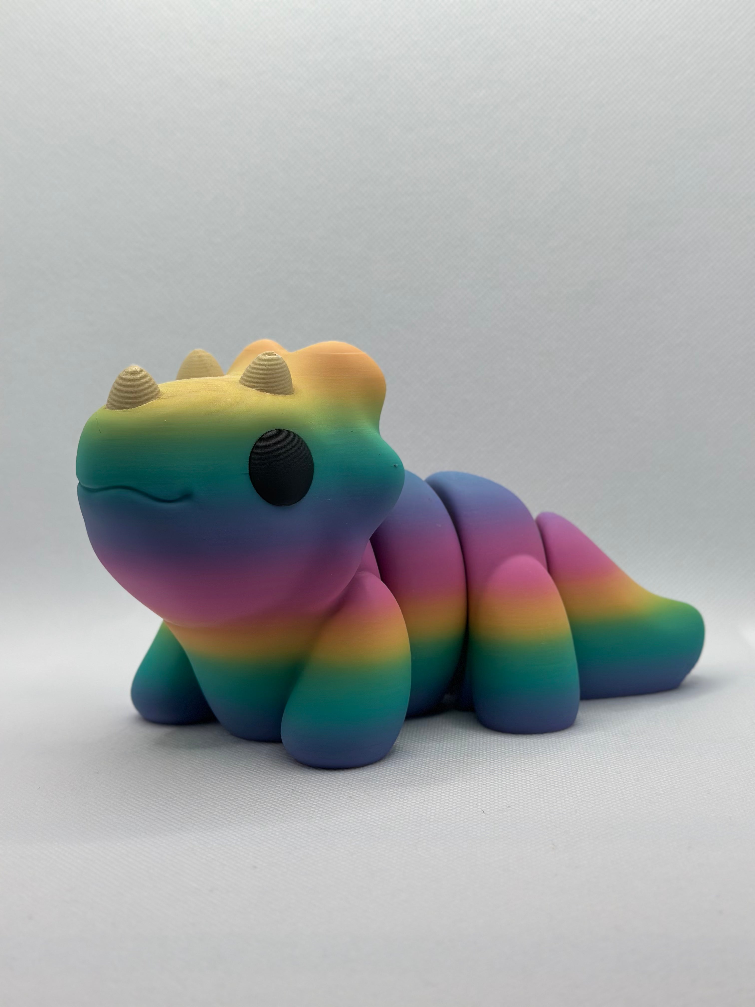 Rainbow Triceratops – Enlarged Dinosaur 3D Printed