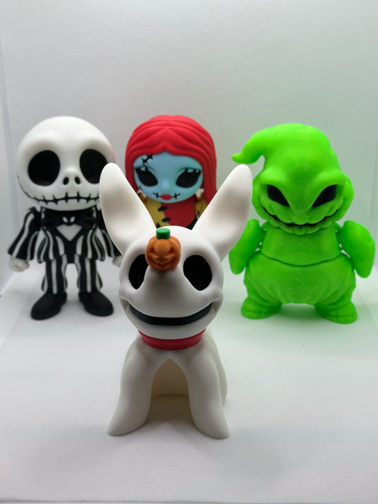 Jack, Sally, Oogie Boogie, and Zero Bundle – Enlarged Nightmare Before Christmas 3D Printed